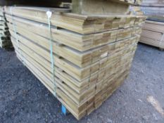 PACK OF HIT AND MISS TIMBER CLADDING BOARDS, 1.45M LENGTH X 100MM WIDTH APPROX.