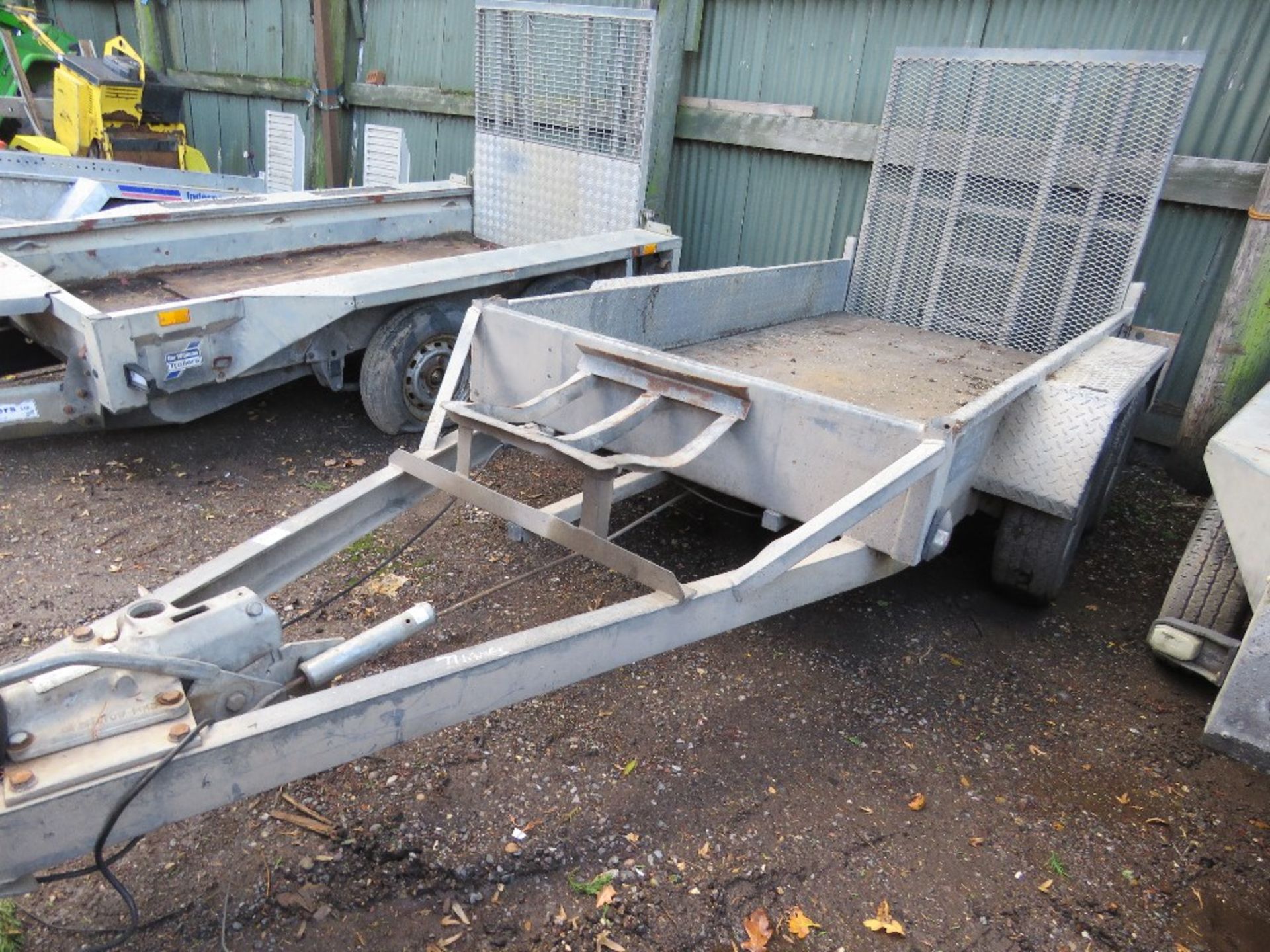 INDESPENSION TWIN AXLE MINI DIGGER TRAILER, 8FT X 4FT INTERNAL MEASUREMENT APPROX. DIRECT FROM LOCAL - Image 5 of 8