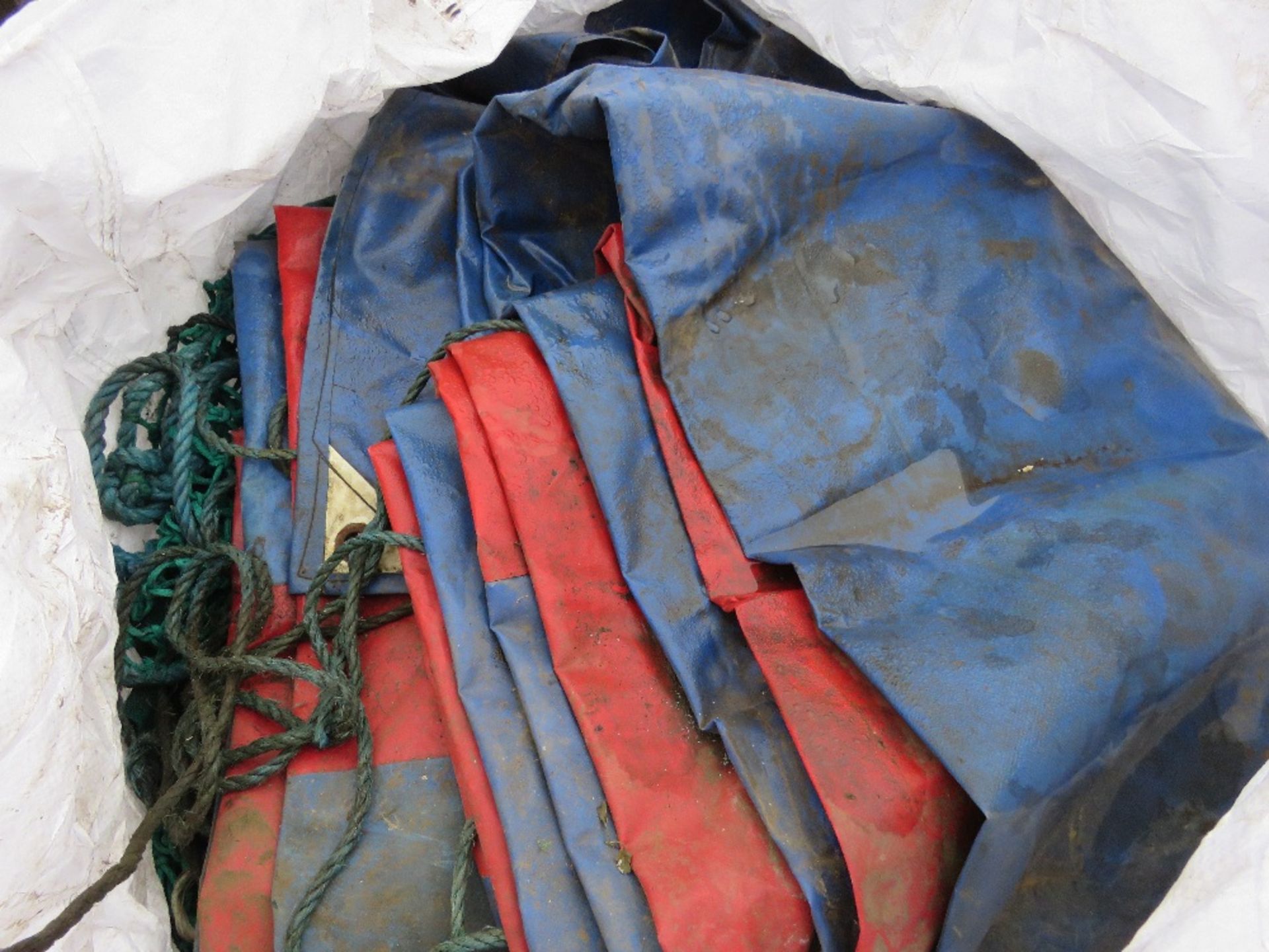 BULK BAG CONTAINING LOAD NETS AND TARPAULINS. - Image 2 of 3