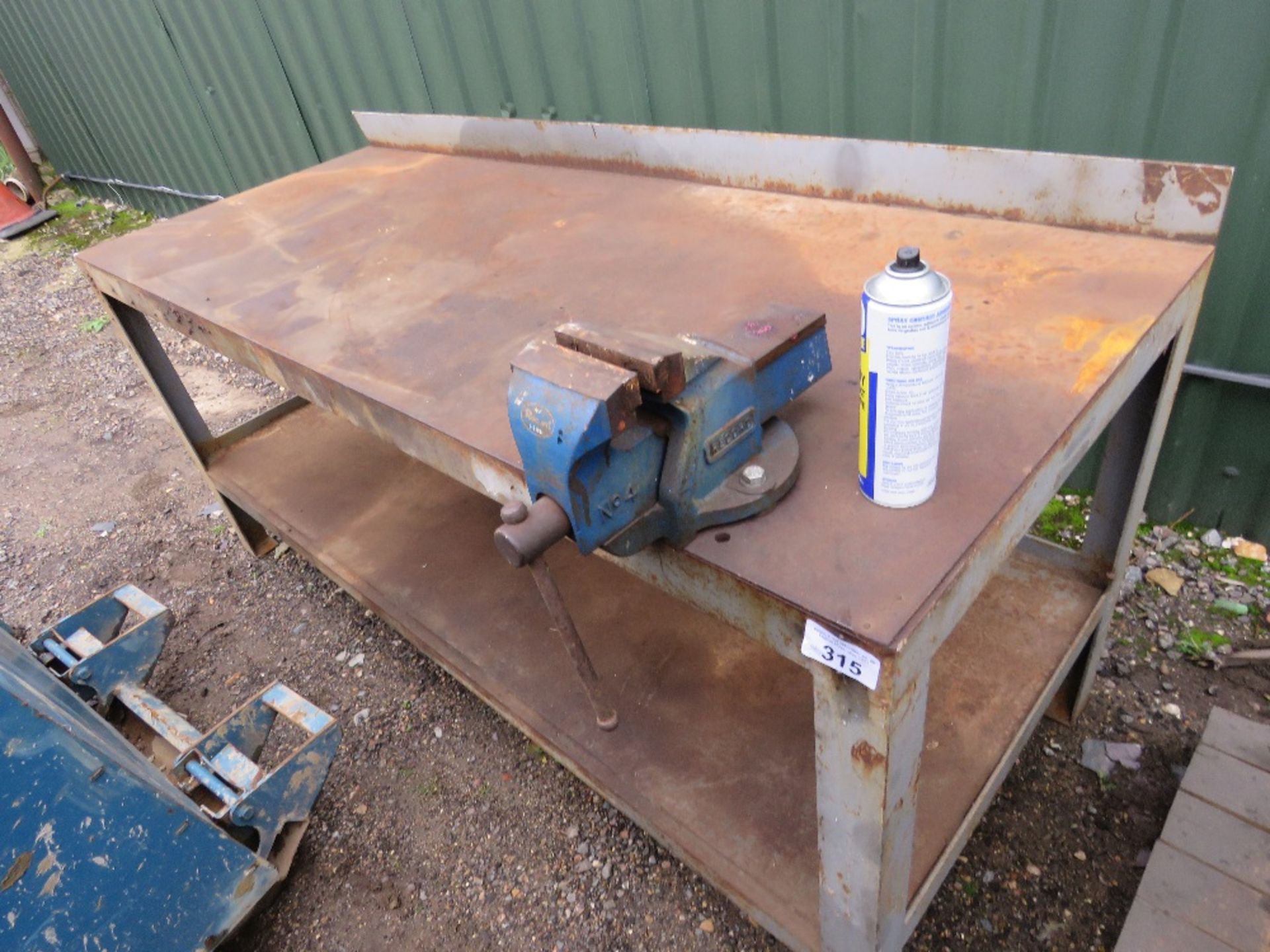 LARGE HEAVY DUTY WORKBENCH 2M X 0.8M APPROX. THIS LOT IS SOLD UNDER THE AUCTIONEERS MARGIN SCHEME