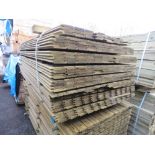 LARGE PACK OF TREATED SHIPLAP CLADDING BOARDS: 1.83M LENGTH X 100MM WIDTH APPROX.