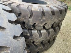 SET OF 4 UNUSED ROUGH TERRAIN CRANE TYRES 16.00-25 L4/E4 RATED. ASSISTANCE WITH LOADING ONTO A SUI