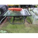 SMALL 240 VOLT SAWBENCH. THIS LOT IS SOLD UNDER THE AUCTIONEERS MARGIN SCHEME, THEREFORE NO VAT
