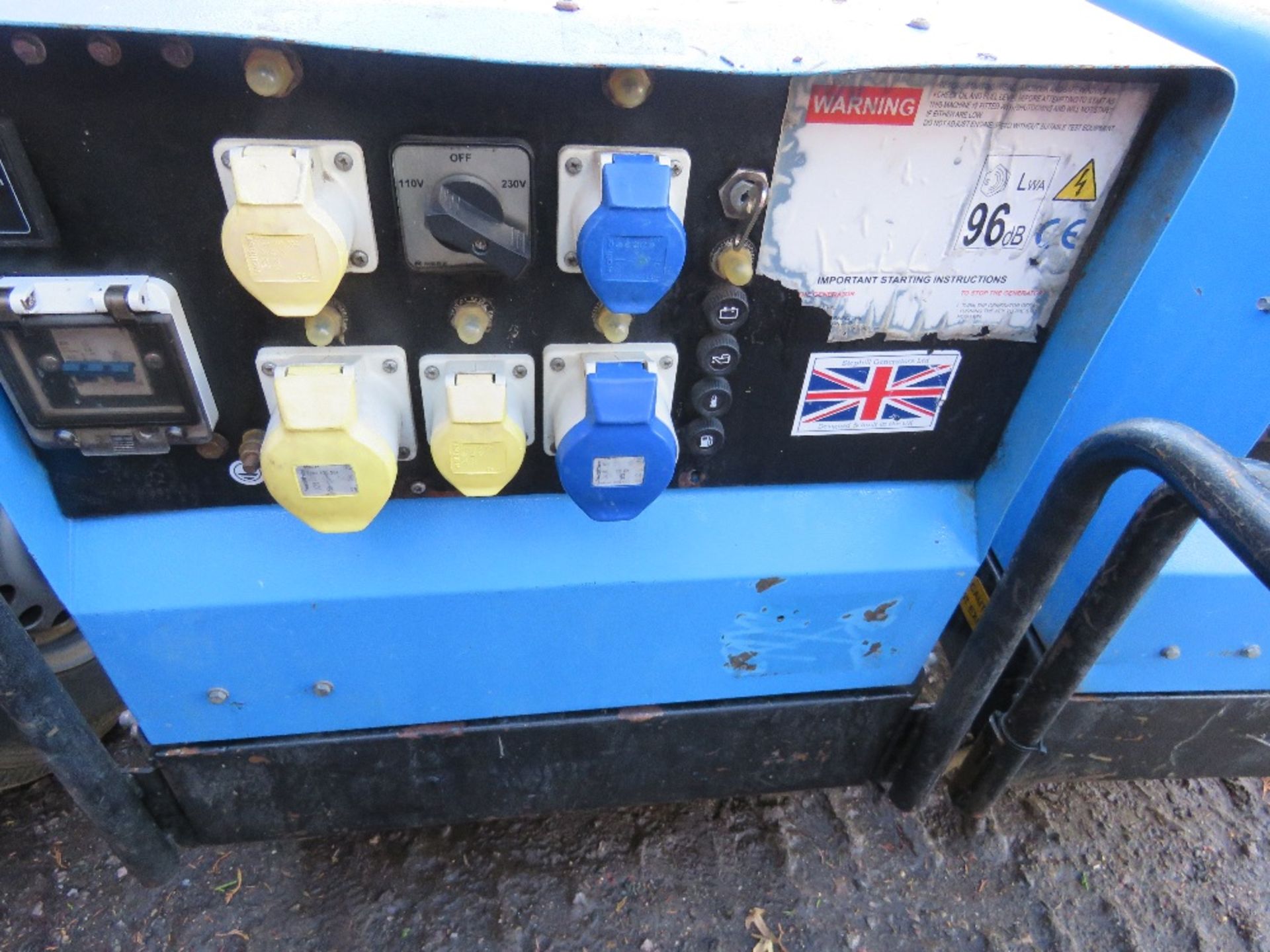 STEPHILL 6KVA BARROW GENERATOR. WHEN TESTED WAS SEEN TO RUN AND MAKE POWER. - Image 2 of 4