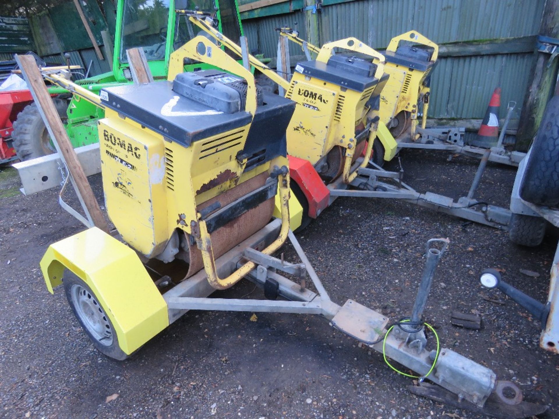 BOMAG BW71E-2 SINGLE DRUM ROLLER ON A TRAILER YEAR 2017 BUILD. SN: 101620291366. SOURCED FROM LARGE - Image 7 of 7