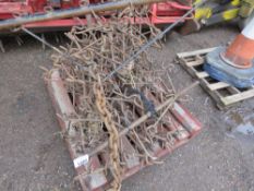 SET OF TOWED GRASS HARROWS WITH BAR, 8FT WIDTHE APPROX. DIRECT FROM LOCAL FARM.