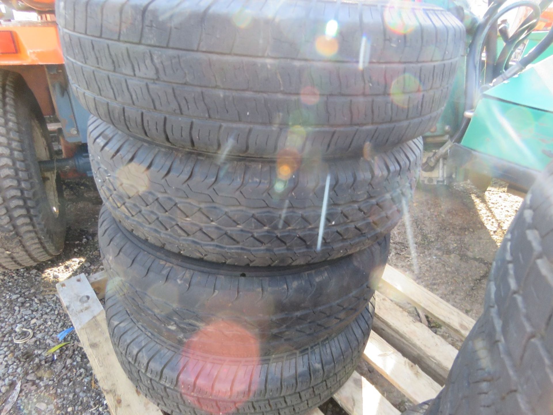 4 X TRAILER WHEELS AND TYRES. 165R13C95/94N SIZE. - Image 4 of 4