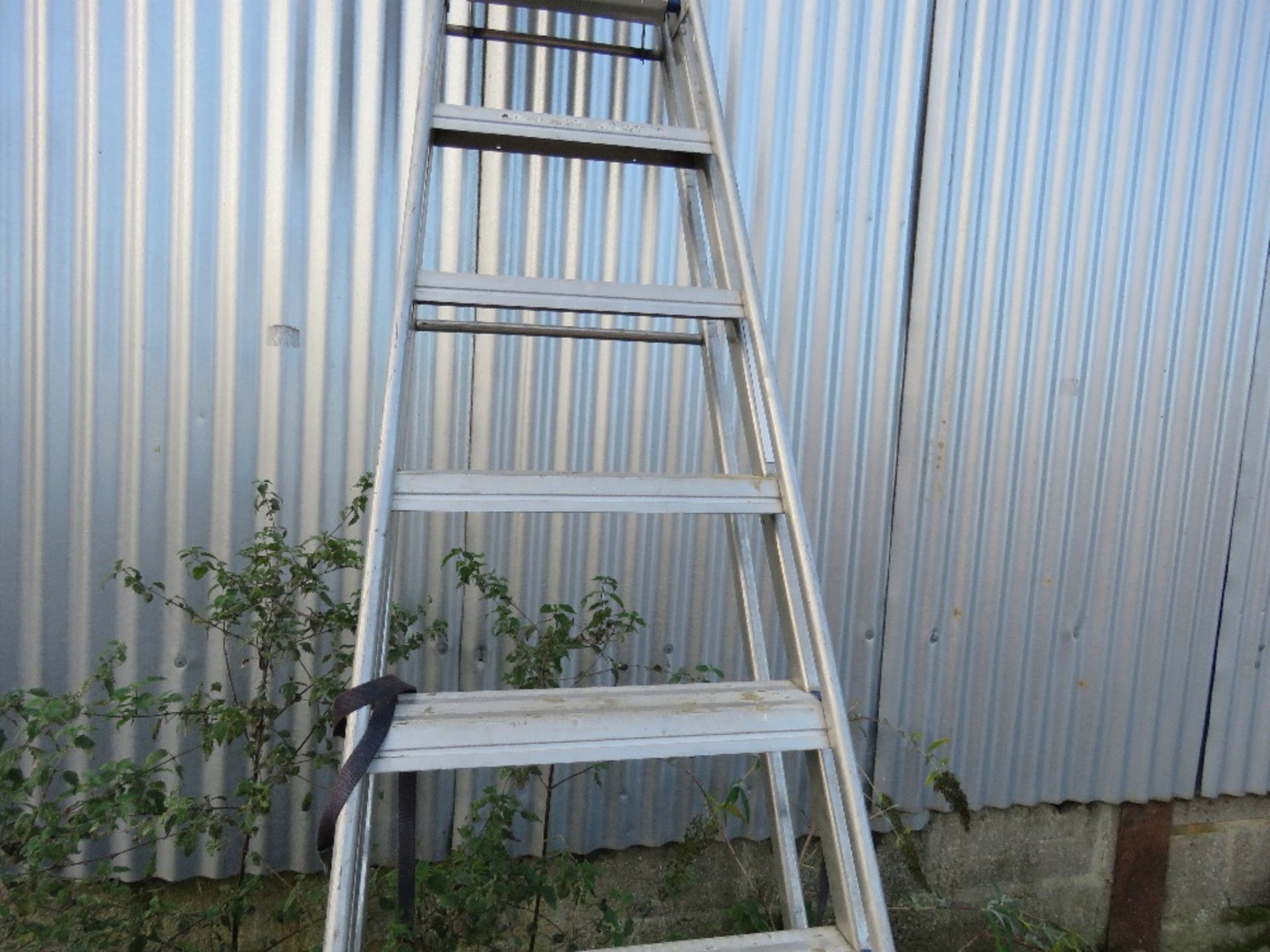 ALUMINIUM STEP LADDER. THIS LOT IS SOLD UNDER THE AUCTIONEERS MARGIN SCHEME, THEREFORE NO VAT WI - Image 3 of 4