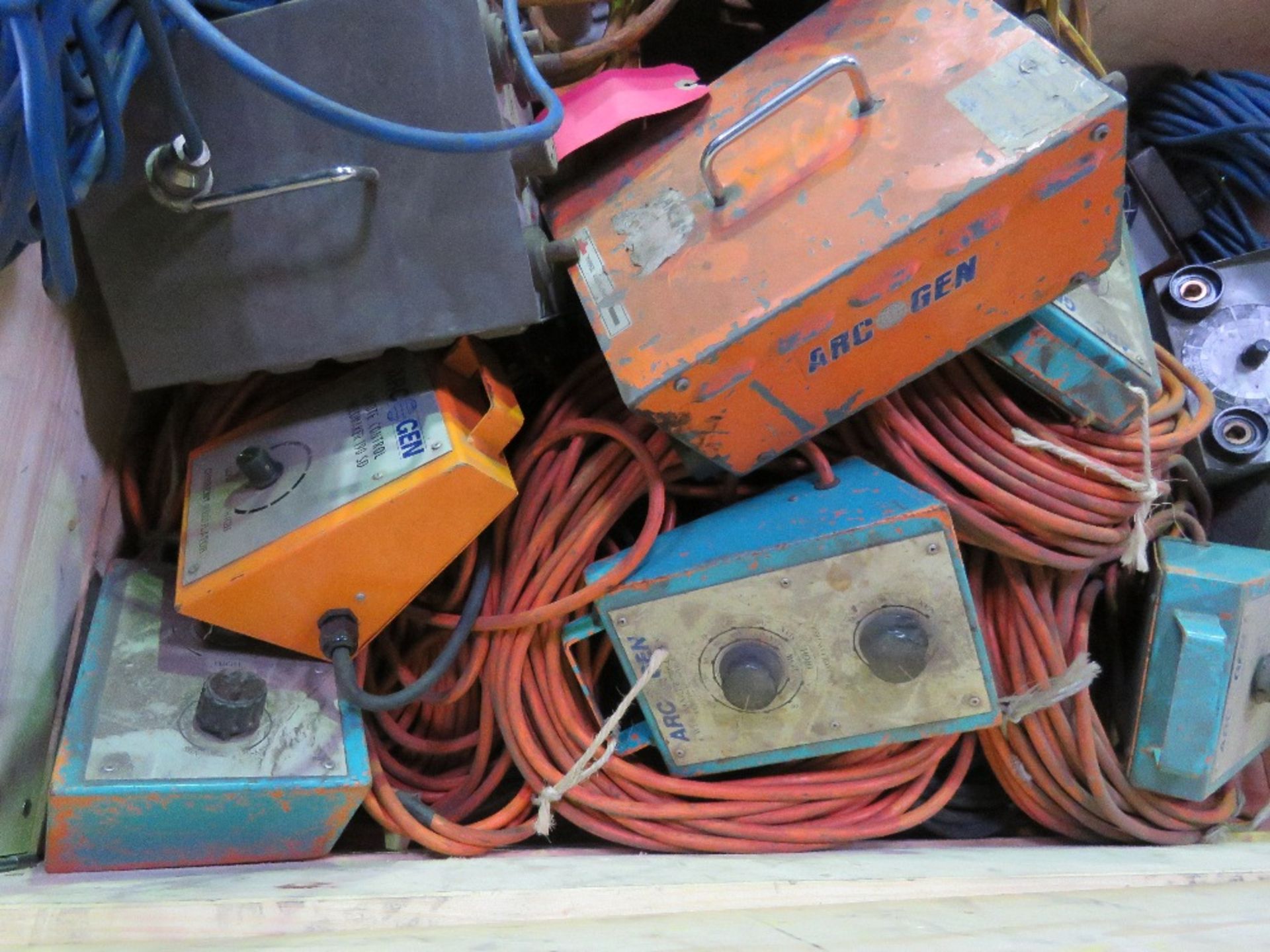 STILLAGE OF WELDING LEADS AND CONTROLLERS ETC. - Image 3 of 7