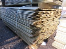LARGE PACK OF TREATED SHIPLAP TIMBER CLADDING BOARDS. 1.6-1.9M LENGTH X 100MM WIDTH APPROX