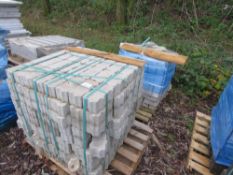 2 X PALLETS OF LIGHT GREY INTERLOCKING BLOCK PAVERS. SOURCED FROM SITE CLEARANCE. THIS LOT IS SOL