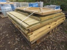 STACK OF ASSORTED FENCE PANELS.