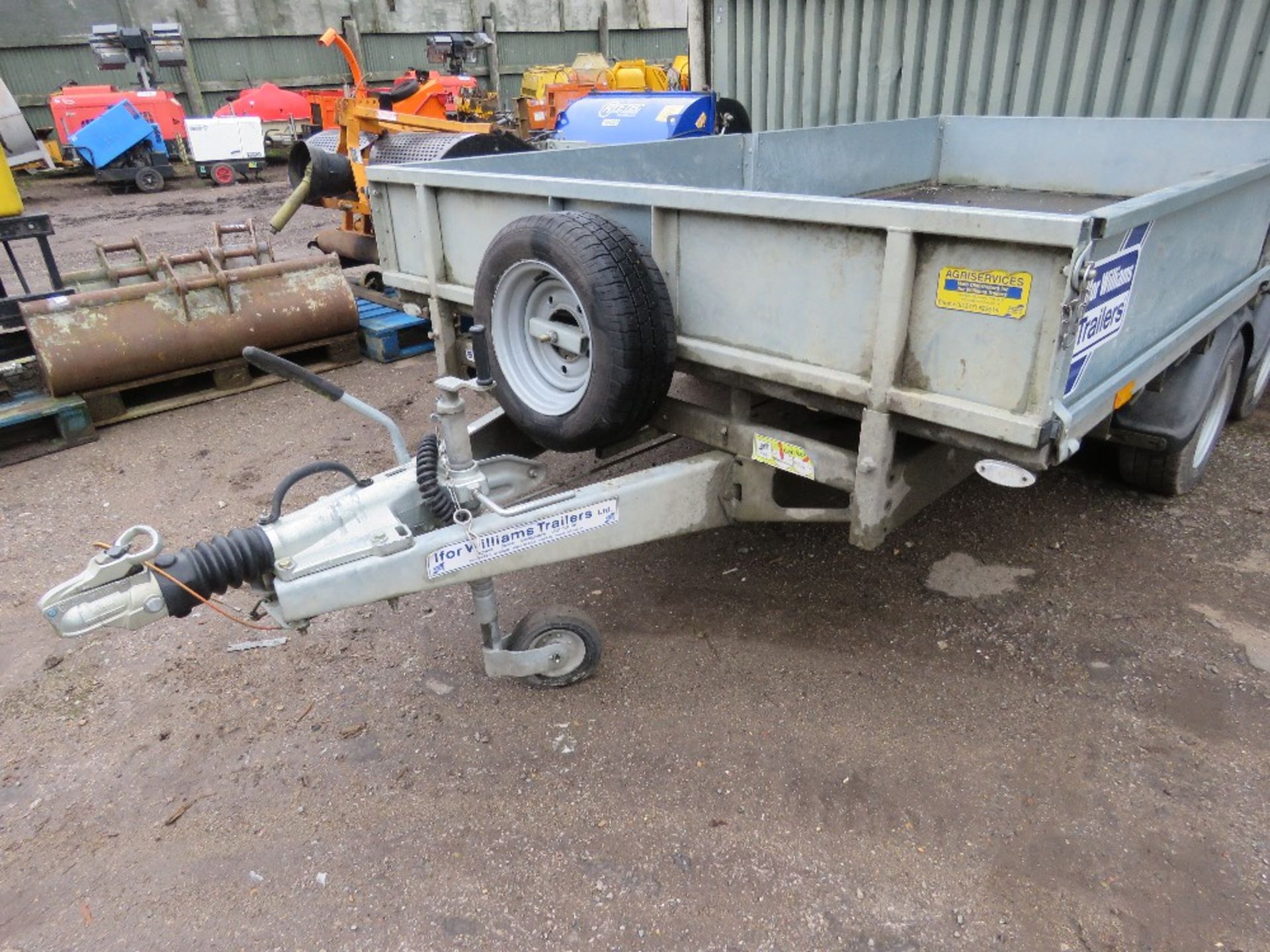 IFOR WILLIAMS 12FT LM126G TWIN AXLED PLANT TRAILER WITH SIDES, RAMPS AND TIE DOWN RINGS. YEAR 2019, - Image 10 of 11