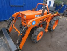 KUBOTA L1801DT 4WD COMPACT TRACTOR WITH POWER LOADER, 1259 REC HOURS. WHEN TESTED WAS SEEN TO RUN, D