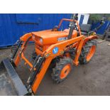 KUBOTA L1801DT 4WD COMPACT TRACTOR WITH POWER LOADER, 1259 REC HOURS. WHEN TESTED WAS SEEN TO RUN, D