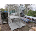 4 X STEEL MESH SIDED STILLAGES, APPEAR LITTLE USED. THIS LOT IS SOLD UNDER THE AUCTIONEERS MARGIN
