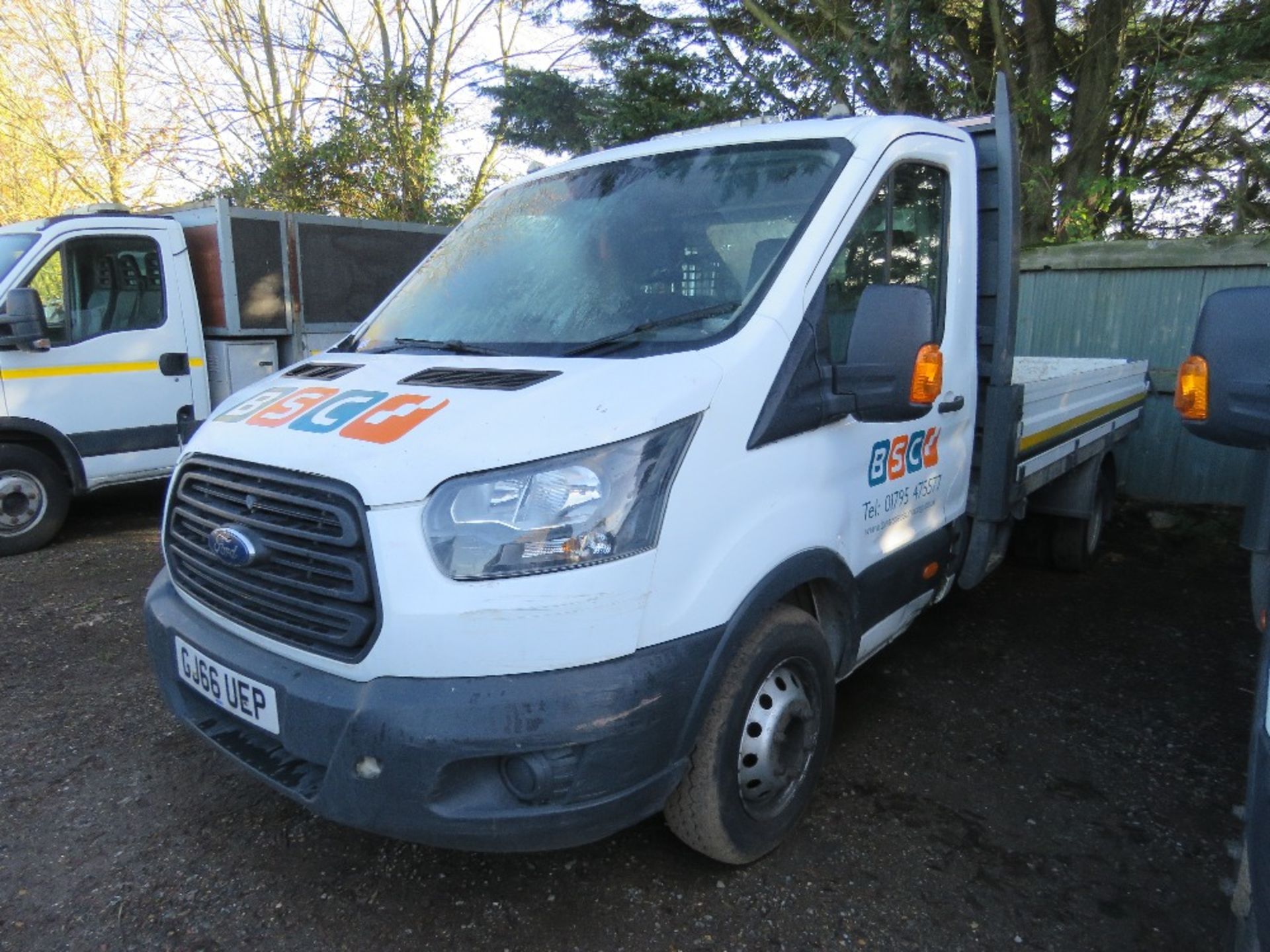 FORD TRANSIT 350 TWIN WHEEL 3.5TONNE DROP SIDE TRUCK REG:GJ66 UEP. 152,232 REC MILES. 3 KEYS. MOT 23 - Image 3 of 11