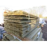 PACK OF PRESSURE TREATED SHIPLAP CLADDING TIMBER BOARDS. 100MM WIDTH APPROX.