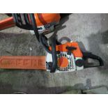 STIHL PETROL ENGINED CHAINSAW. THIS LOT IS SOLD UNDER THE AUCTIONEERS MARGIN SCHEME, THEREFORE N
