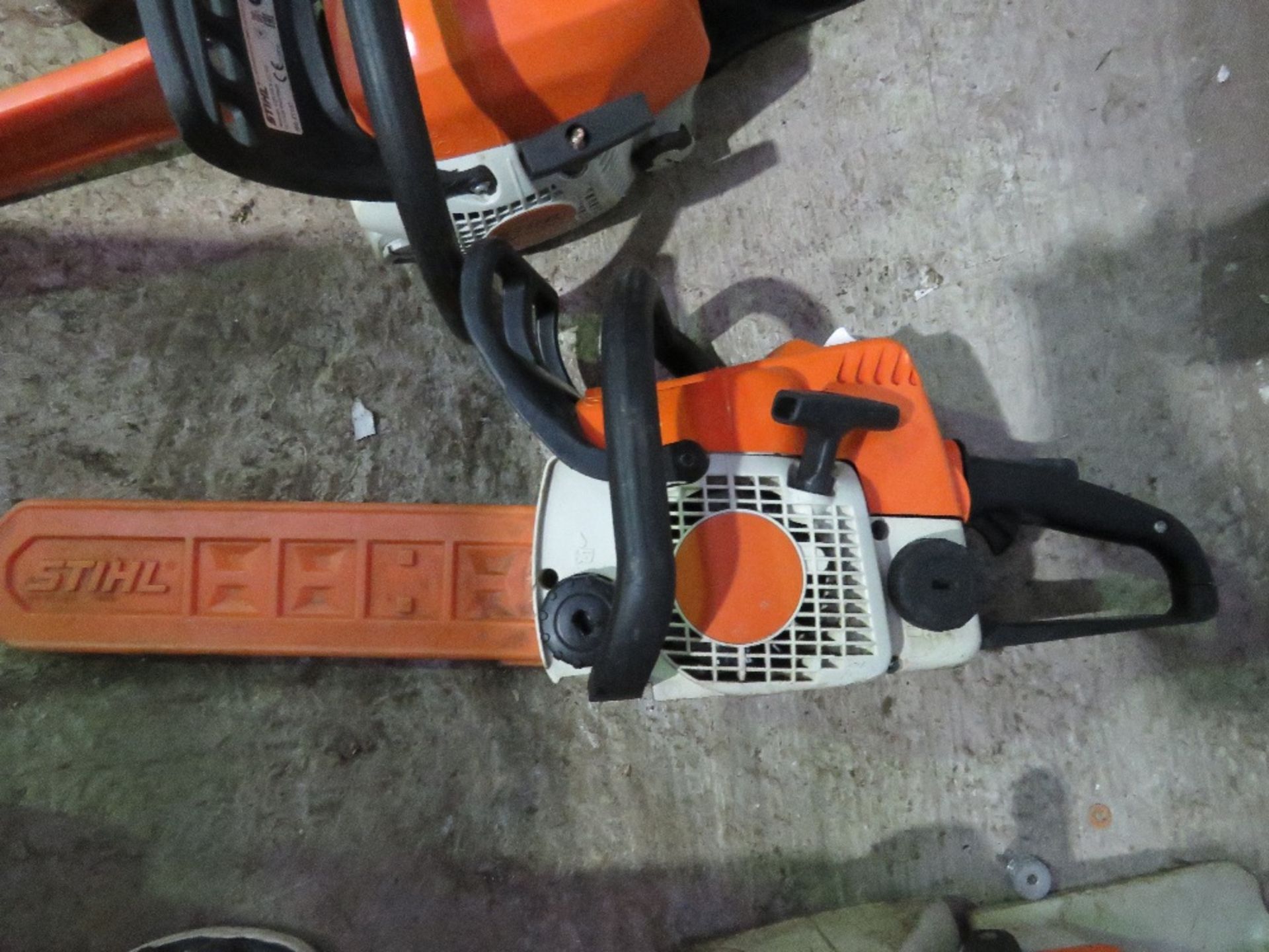 STIHL PETROL ENGINED CHAINSAW. THIS LOT IS SOLD UNDER THE AUCTIONEERS MARGIN SCHEME, THEREFORE N