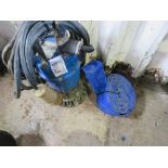 SUBMERSIBLE 2" WATER PUMP WITH HOSE, 110VOLT POWERED.