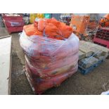 PALLET CONTAINING APPROX. 1500 NO. ORANGE VEGETABLE/LOG NETS, 25KG RATED CAPACITY.