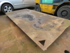 LARGE STEEL ROAD PLATE: 1.26M X 2.5M X 10MM APPROX.