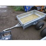 QUAD BIKE TOWED GALVANISED GENERAL PURPOSE TRAILER ON FLOATATION TYRES, 1.61MX 1M APPROX. UNUSED.