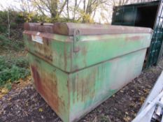 LARGE CAPACITY BUNDED DIESEL FUEL STORAGE TANK WITH 240 VOLT PUMP. 5500KG RATED MAXIMUM WEIGHT WHEN