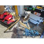 BOAT ANCHOR AND 110V WORK LIGHT. THIS LOT IS SOLD UNDER THE AUCTIONEERS MARGIN SCHEME, THEREFORE