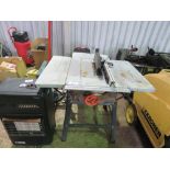 OZITO 240V POWERED TABLE SAW. THIS LOT IS SOLD UNDER THE AUCTIONEERS MARGIN SCHEME, THEREFORE NO