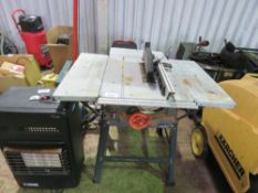 OZITO 240V POWERED TABLE SAW. THIS LOT IS SOLD UNDER THE AUCTIONEERS MARGIN SCHEME, THEREFORE NO