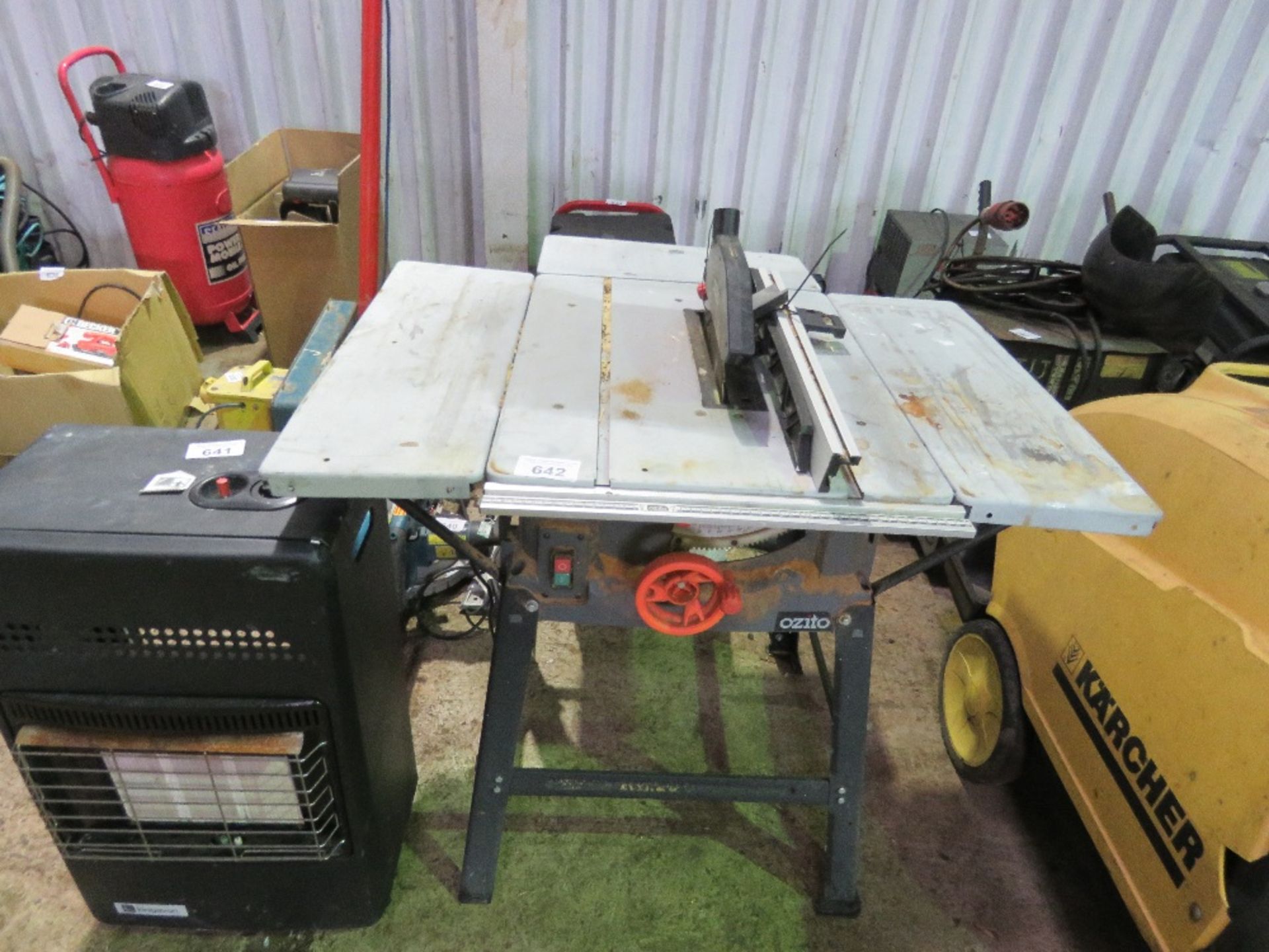 OZITO 240V POWERED TABLE SAW. THIS LOT IS SOLD UNDER THE AUCTIONEERS MARGIN SCHEME, THEREFORE NO