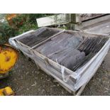 3 X STILLAGES/PALLETS OF PRE USED ROOFING SLATES.