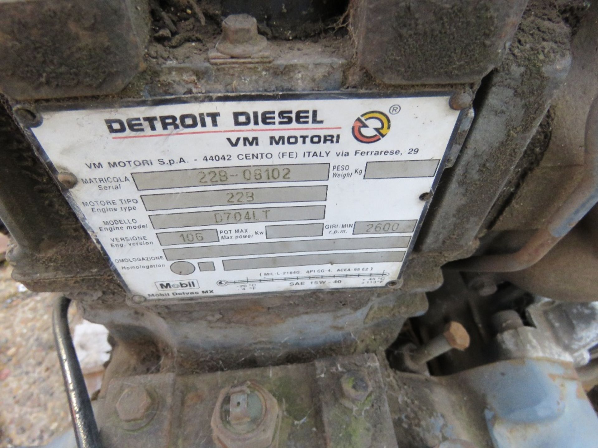 2X VM D704LT, DIESEL ENGINES 4 CYLINDER TYPE. THIS LOT IS SOLD UNDER THE AUCTIONEERS MARGIN SCHE - Image 6 of 6