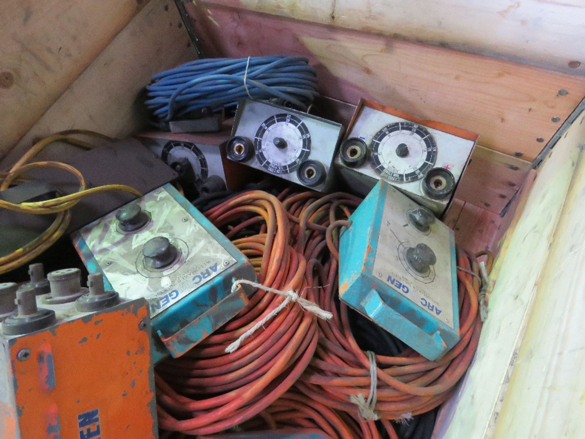 STILLAGE OF WELDING LEADS AND CONTROLLERS ETC. - Image 5 of 7