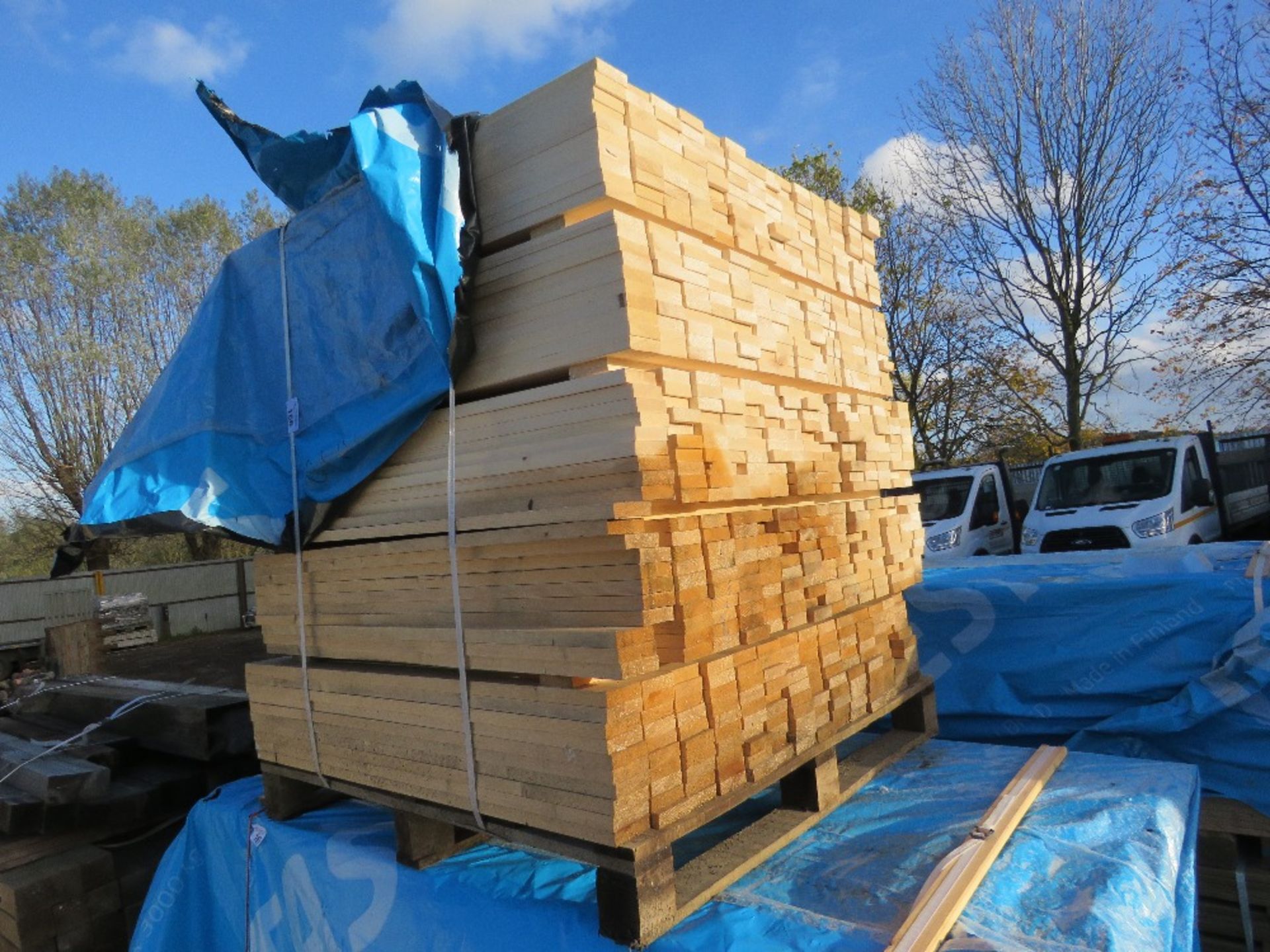 PALLET CONTAINING UNTREATED TIMBER BOARDS, 1M LENGTH X 70MM X 20MM APPROX.