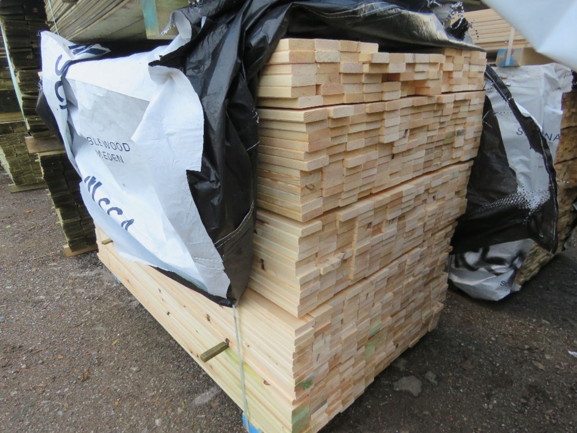 EXTRA LARGE PACK OF UNTREATED TIMBER BOARDS 68MM X 20MM APPROX. @ 1.83M LENGTH APPROX.