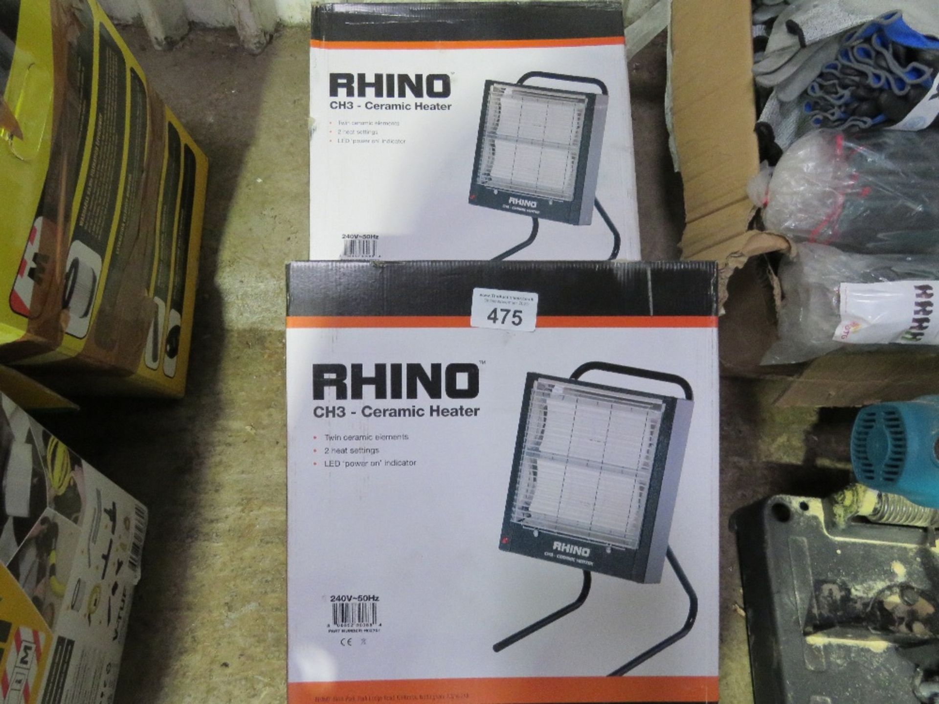 2 X RHINO CERAMIC HEATERS 240V. - Image 2 of 2