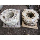 2 X PALLETS OF TRACTOR WHEEL WEIGHTS.