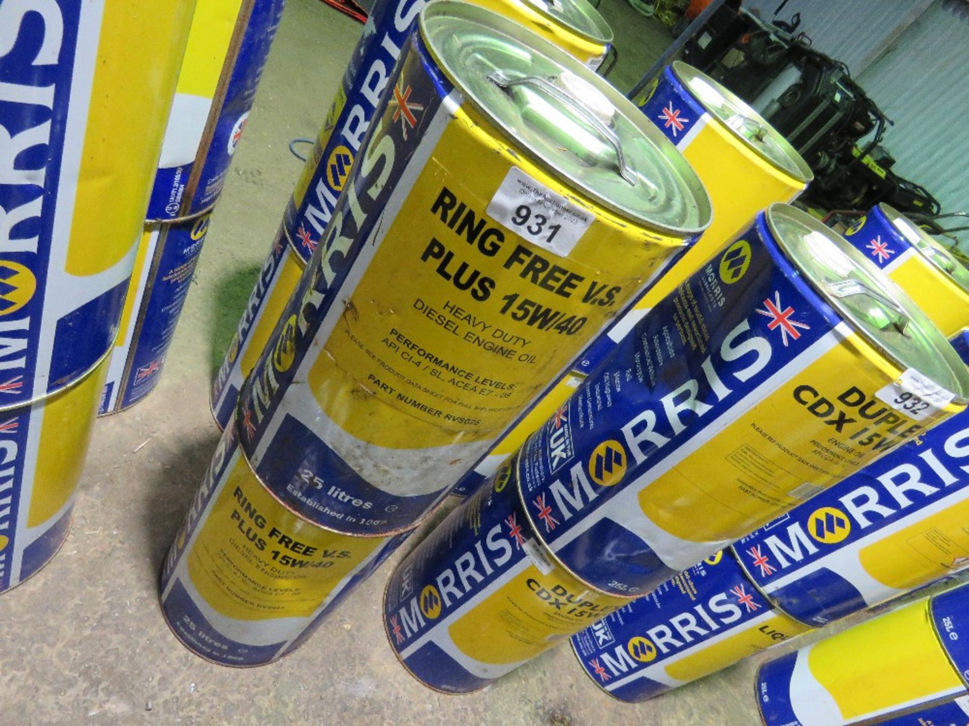 2NO 25LITRE DRUMS OF MORRIS OILS: RING FREE HIGH PERFORMANCE DIESEL ENGINE OIL. SOURCED FROM CO