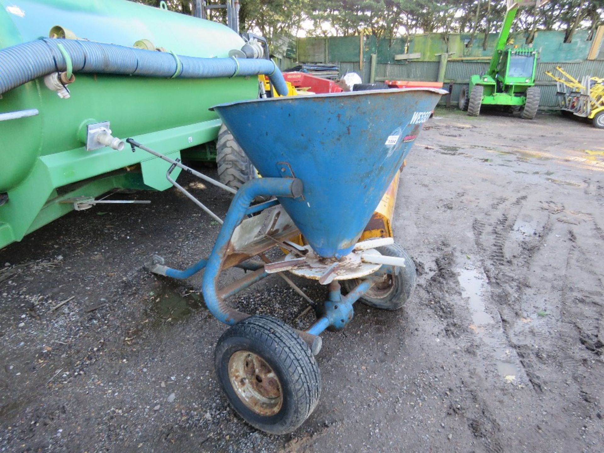 QUAD TOWED FERTILISER SPREADER, WHEEL DRIVEN. DIRECT FROM LOCAL FARM.