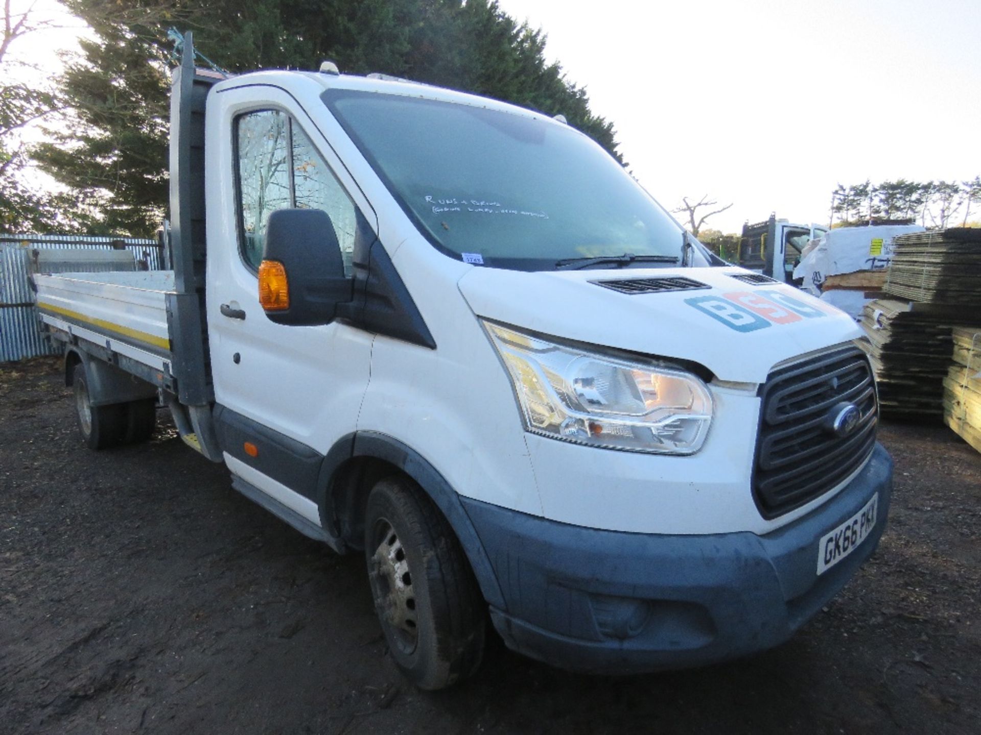 BID INCREMENT NOW £200! FORD TRANSIT 350 TWIN WHEEL 3.5TONNE DROP SIDE TRUCK REG:GK66 PKX. - Image 2 of 10