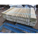 PALLET CONTAINING 44 NO. BALL NOSE CONCRETE CURBS. 6 INCH X 2 INCH X 36 INCH APPROX.