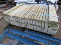 PALLET CONTAINING 44 NO. BALL NOSE CONCRETE CURBS. 6 INCH X 2 INCH X 36 INCH APPROX.