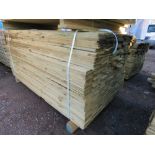 LARGE PACK OF PRESSURE TREATED FEATHER EDGE FENCE CLADDING TIMBER BOARDS. 1.80M LENGTH X 100MM WIDTH