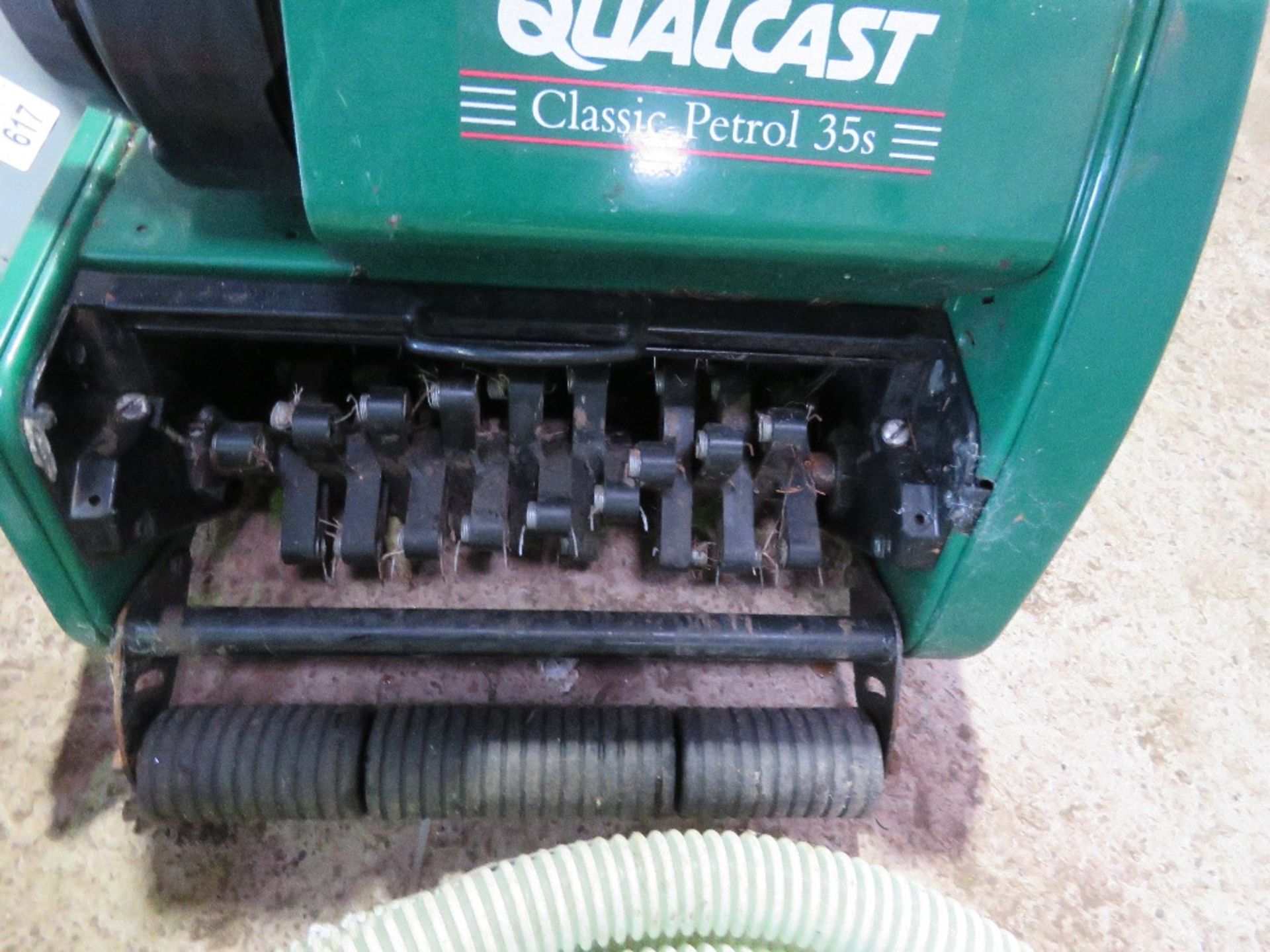 QUALCAST CLASSIC 35 CYLINDER MOWER WITH RAKE ATTATCHMENT AND GRASS BOX. THIS LOT IS SOLD UNDER T - Image 3 of 6