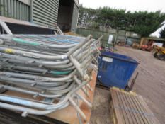 BUNDLE OF 19NO METAL CROWD BARRIERS. THIS LOT IS SOLD UNDER THE AUCTIONEERS MARGIN SCHEME, THEREF