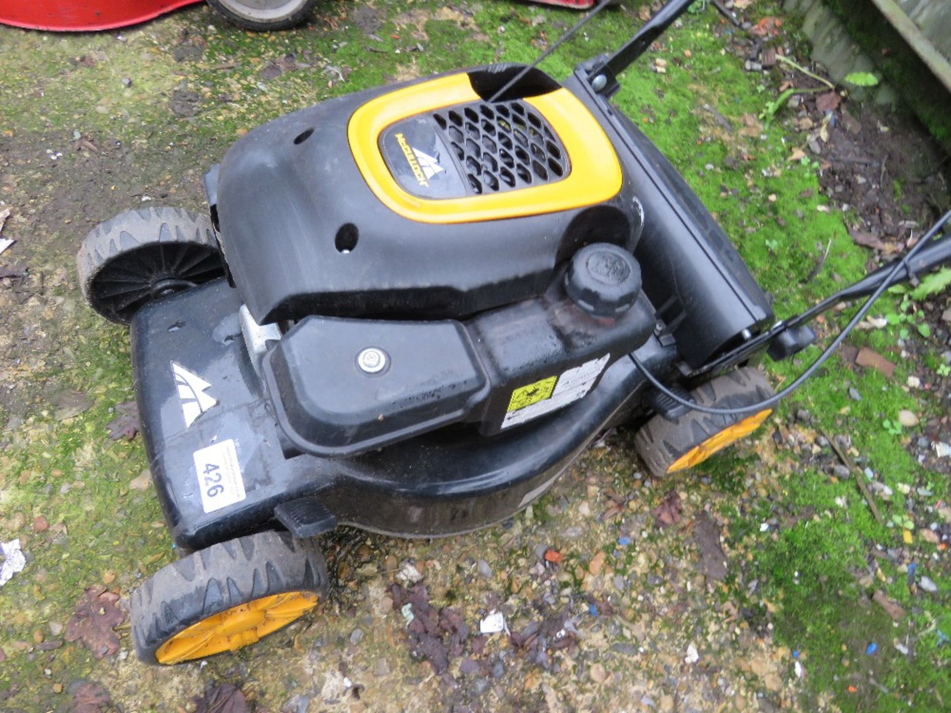 McCULLOCH PETROL MOWER, NO COLLECTOR. THIS LOT IS SOLD UNDER THE AUCTIONEERS MARGIN SCHEME, THERE - Bild 3 aus 4