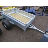 QUAD BIKE TOWED GALVANISED GENERAL PURPOSE TRAILER ON FLOATATION TYRES, 1.61MX 1M APPROX. UNUSED.